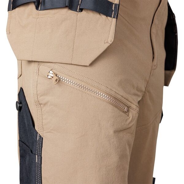 Spodnie robocze Mix&Match, 4 way stretch, z kaburami, Cordura, beżowo-czarne, rozmiar XXL