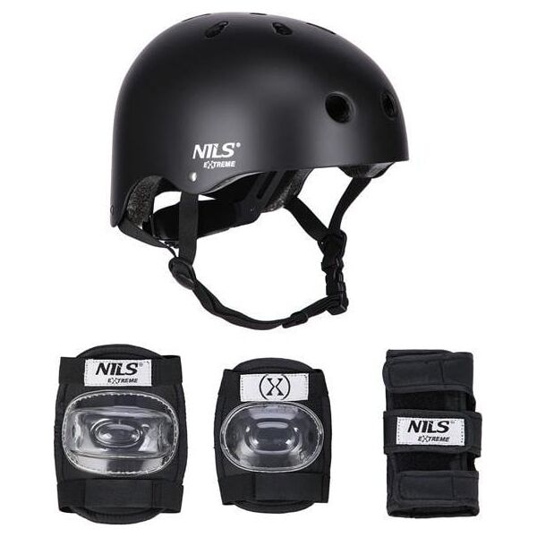 Nils Extreme MR290+H230 KASK Z OCHRANIACZAMI ZESTAW CZARNY ROZM. S NILS EXTREME