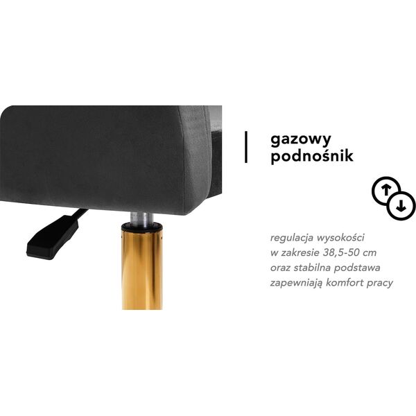 Activeshop 4Rico fotel obrotowy QS-BL14G aksamit szary