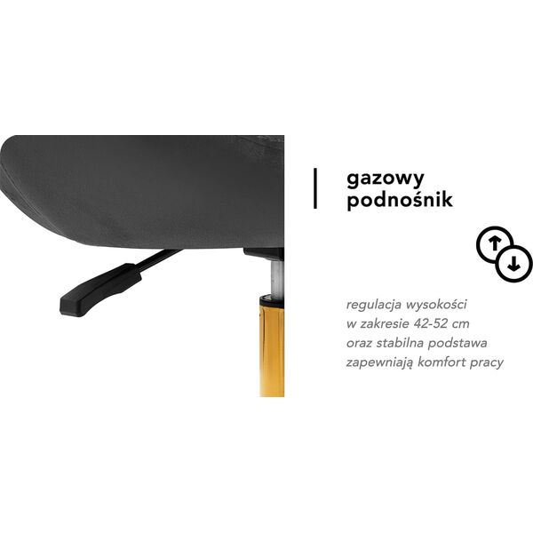 Activeshop 4Rico fotel obrotowy QS-BL12G aksamit szary