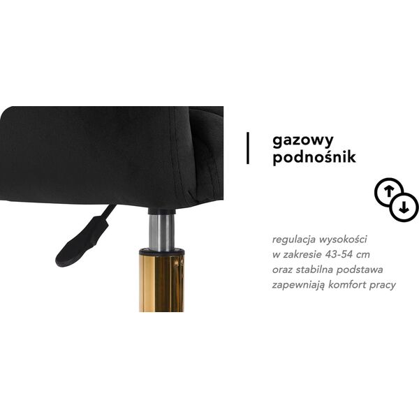 Activeshop 4Rico krzesło obrotowe QS-OF212G aksamit czarne