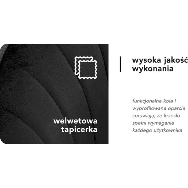 Activeshop 4Rico krzesło obrotowe QS-OF212G aksamit czarne