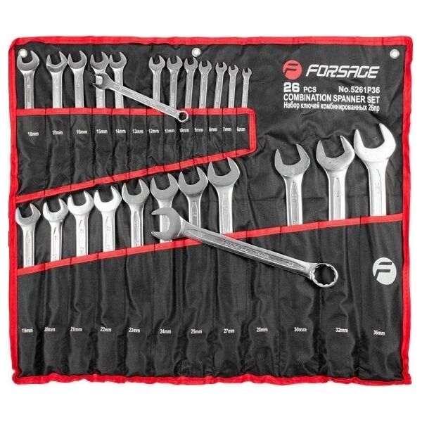 Rockforce FORSAGE ZESTAW KLUCZY  PŁ-OCZ. 25szt. (6-36mm)