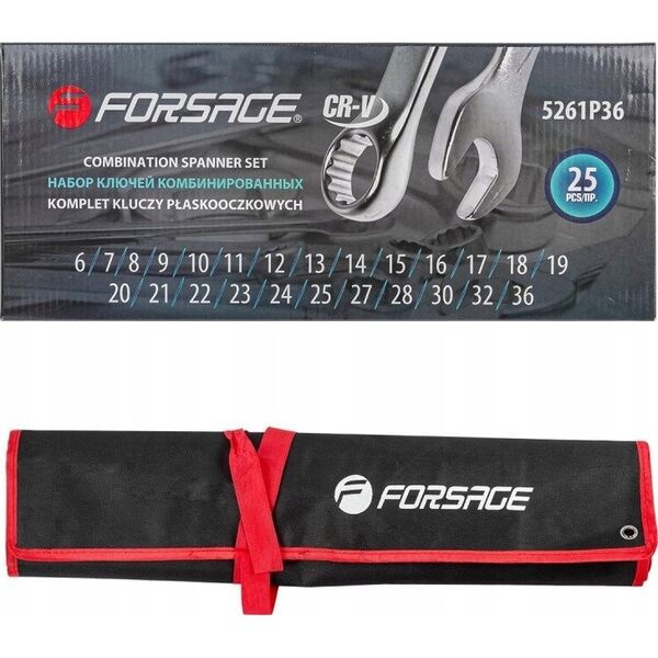 Rockforce FORSAGE ZESTAW KLUCZY  PŁ-OCZ. 25szt. (6-36mm)