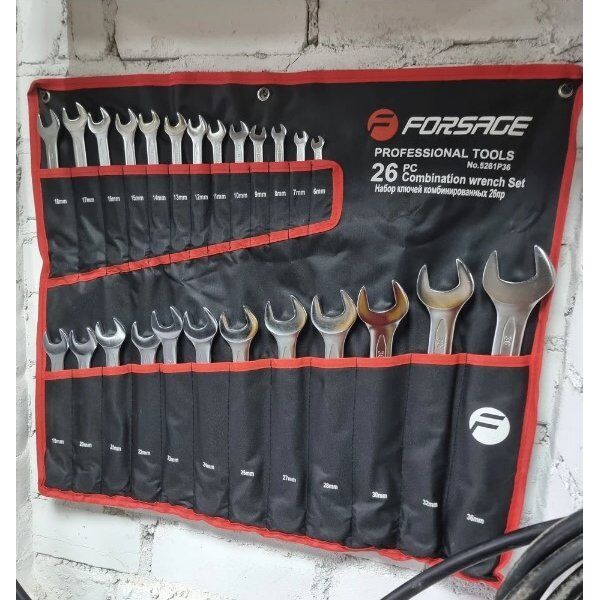 Rockforce FORSAGE ZESTAW KLUCZY  PŁ-OCZ. 25szt. (6-36mm)