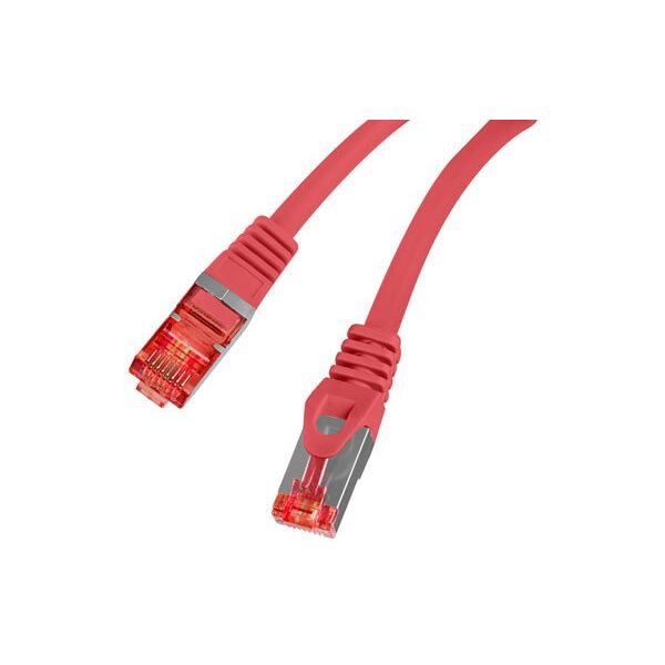 PATCHCORD ΚΑΤ.6 S/FTP LSZH CU 5M ΚΟΚΚΙΝΟ FLUKE PASSED LANBERG