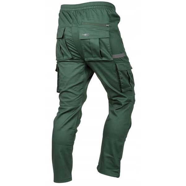 Spodnie robocze OUTDOOR, typu jogger, zielone, rozmiar M