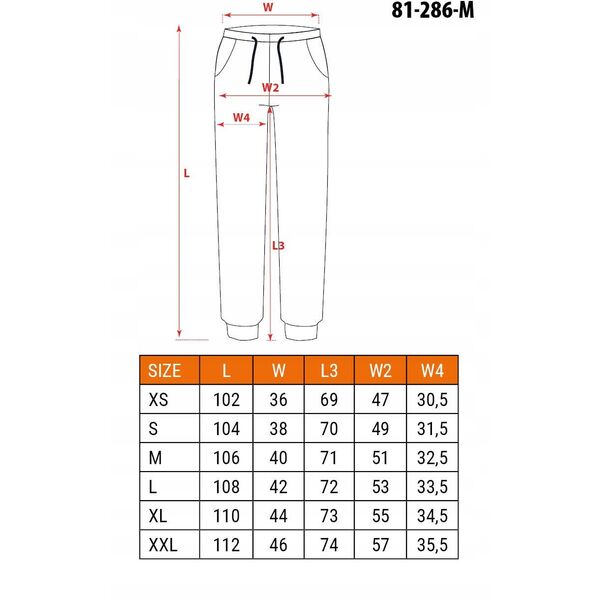 Spodnie robocze OUTDOOR, typu jogger, zielone, rozmiar M