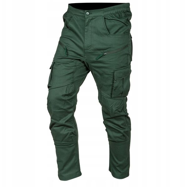 Spodnie robocze OUTDOOR, typu jogger, zielone, rozmiar M