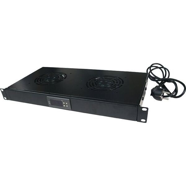 LogiLink Rack acc Logilink Fan unit with thermostat black