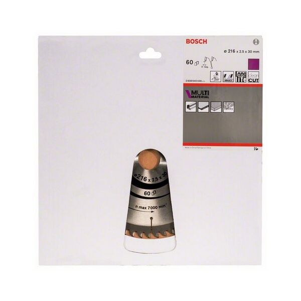 Bosch Tarcza pilarska Multi Material 216 x 30mm 60z (2608640446)