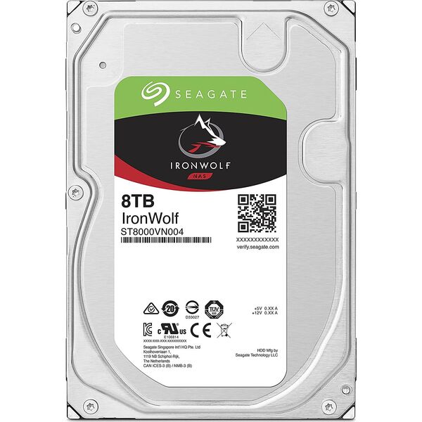 Dysk serwerowy Seagate IronWolf 8TB 3.5'' SATA III (6 Gb/s)  (ST8000VN004)