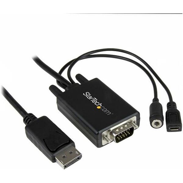 Kabel StarTech DisplayPort - D-Sub (VGA) 1.8m czarny (DP2VGAAMM2M)