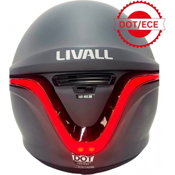 Livall Kask motocyklowy z Bluetooth Intercom LED/SOS 58-59 cm
