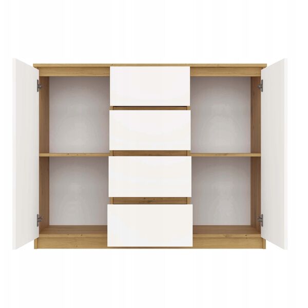 Komoda Malwa 2D4S 120 DĄB ARTISAN BIEL