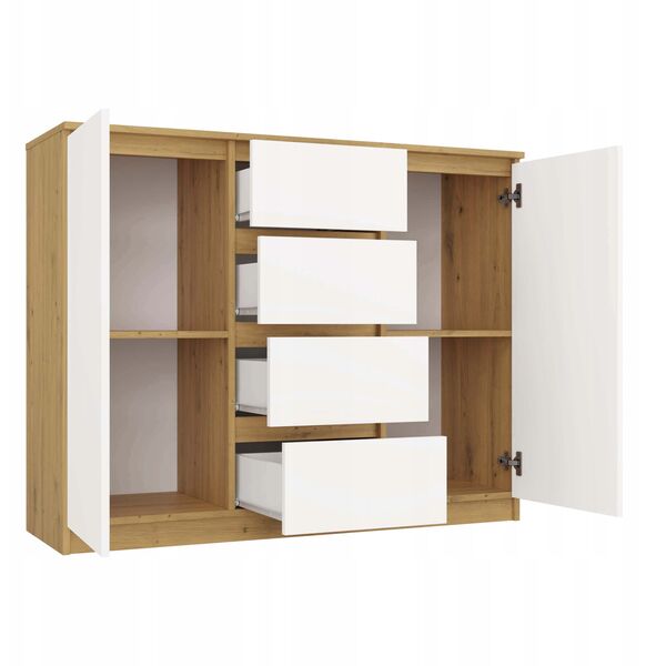 Komoda Malwa 2D4S 120 DĄB ARTISAN BIEL