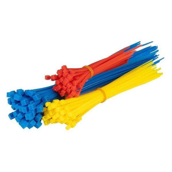 Opaski zaciskowe plastikowe wielokolorowe zestaw 150 szt. amio-04316
