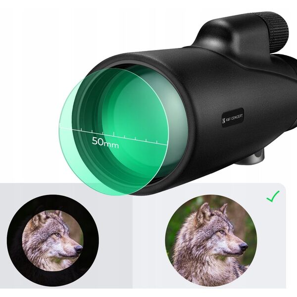 Monokular Luneta K&f Concept Azot 12x 50mm 12x50 Bak4 Ip65 + Etui / Kf33.091