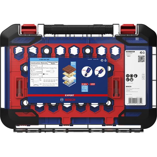 Bosch Bosch Expert hole saw set Construction Material, O 20-76mm, 15 pieces (with Power Change Plus adapter)