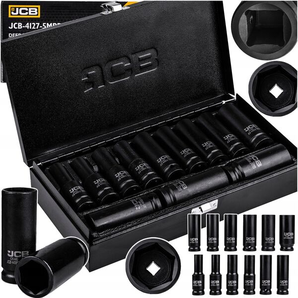 JCB ΣΕΤ ΜΑΚΡΥΩΝ ΚΡΟΥΣΤΙΚΩΝ ΚΑΡΥΔΙΩΝ 12τμχ 1/2" 6-ΓΩΝΟ (10-24mm)