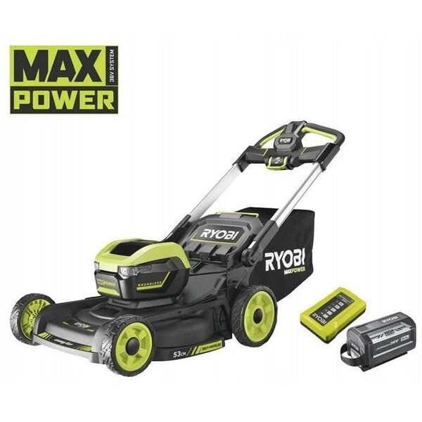 Χλοοκοπτική μηχανή χωρίς καλώδιο RYOBI ONE+ RY36LMXSP53A-160, 36 V, 6.0 Ah, 53 cm, 60 l, αυτοκινούμενη