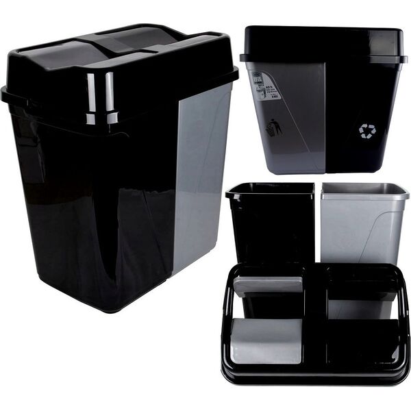 Kosz Duo Violet 20lt + 20lt - 40 lt 54x35x76,5 cm