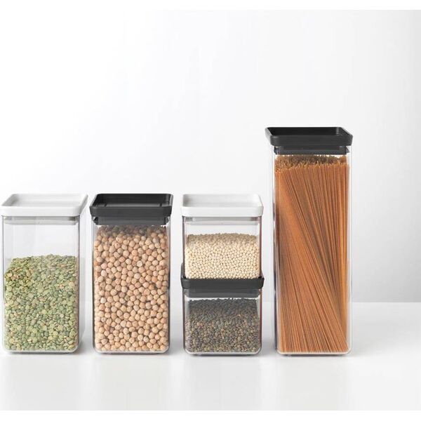 Brabantia Kwadratowy pojemnik 2,5l Tasty+ szary 122408