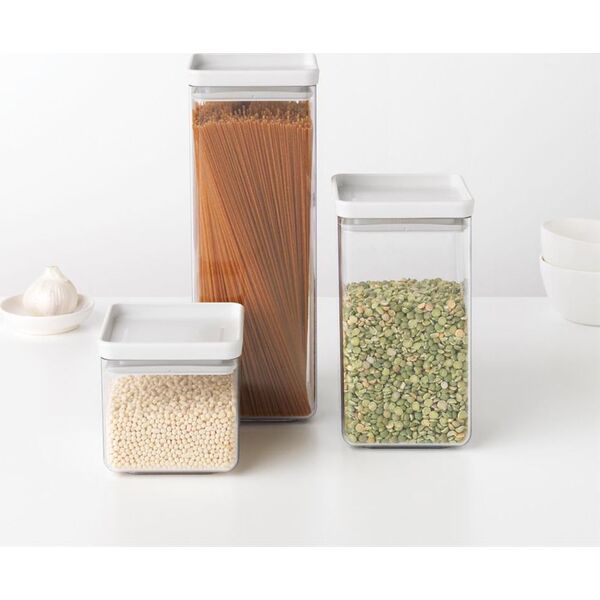 Brabantia Pojemnik kwadratowy Tasty+ 0,7l jasny szary 122446