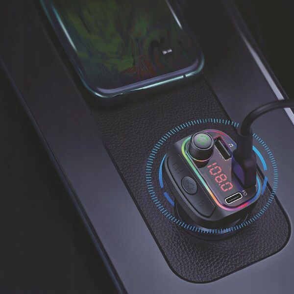 Swissten RGB Bluetooth FM Transmitteris 2x USB / USB-C