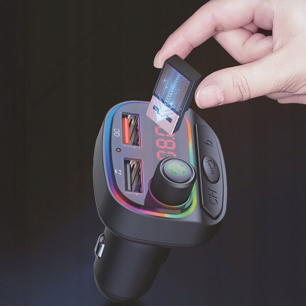 Swissten RGB Bluetooth FM Transmitteris 2x USB / USB-C