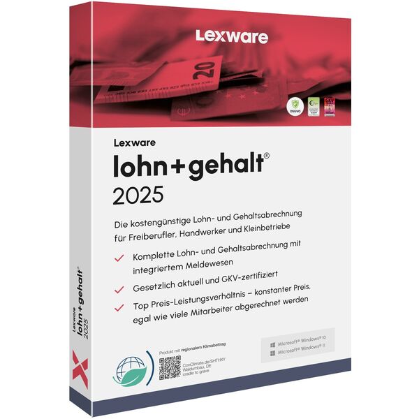 LEXWARE μισθός+μισθοδοσία 2025 Ετήσια Έκδοση 365-Ημερών Κουτί
