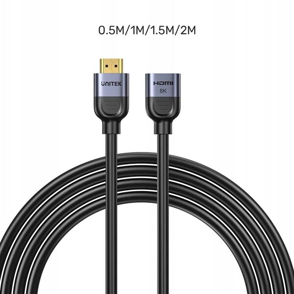 Unitek επέκταση HDMI (M) - HDMI (F) 2.1, 8K 1m