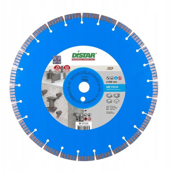 ΔΙΑΜΑΝΤΟΔΙΣΚΟΣ DISTAR METEOR H15 350 x 3.2/2.2 x 25.4mm