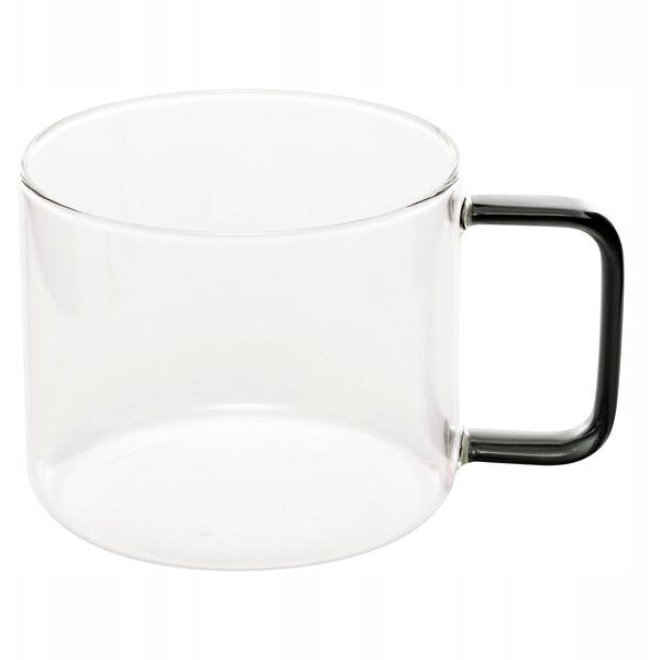 Γυάλινη κούπα με χρωματιστό χερούλι, 500 ml