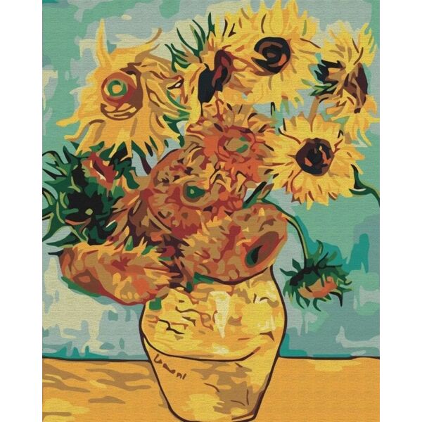Ζωγραφική με αριθμούς BRUSHME, 40x50 cm, Ηλιοτρόπια Van Gogh, 1 τεμ., σε κουτί