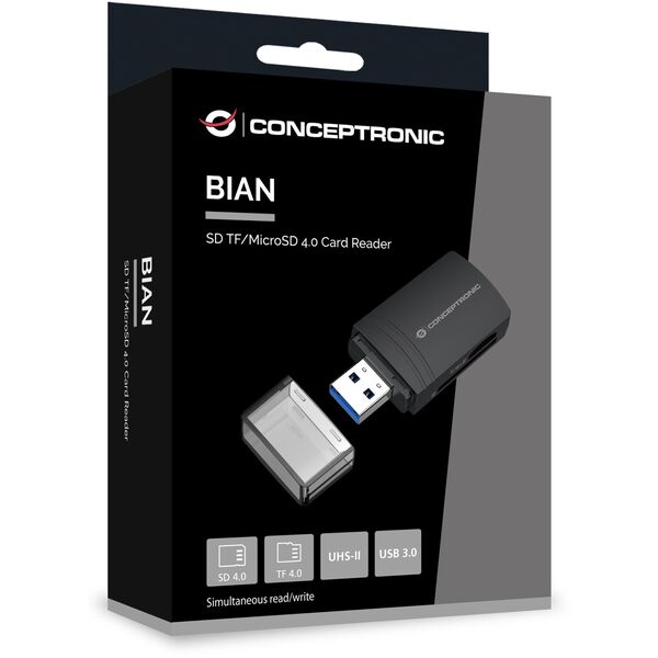 Αναγνώστης καρτών Conceptronic BIAN06B USB 3.2 Gen 1 (3.1 Gen 1) Type-A Μαύρο