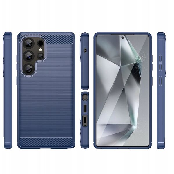 Θήκη σιλικόνης Carbon Case για Samsung Galaxy S25 Ultra - μπλε