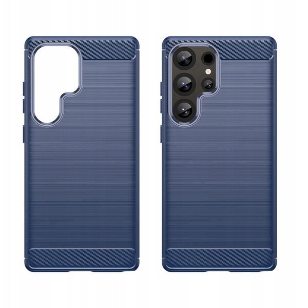 Θήκη σιλικόνης Carbon Case για Samsung Galaxy S25 Ultra - μπλε