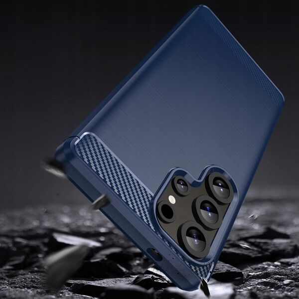 Θήκη σιλικόνης Carbon Case για Samsung Galaxy S25 Ultra - μπλε