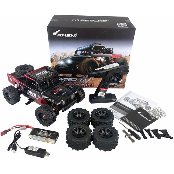 Amewi Hyper GO Desert Buggy χωρίς ψήκτρες 4WD 1:14 RTR μαύρο/κ