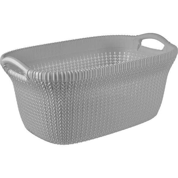 Kosz na pranie Curver Knit 40L jasno szary