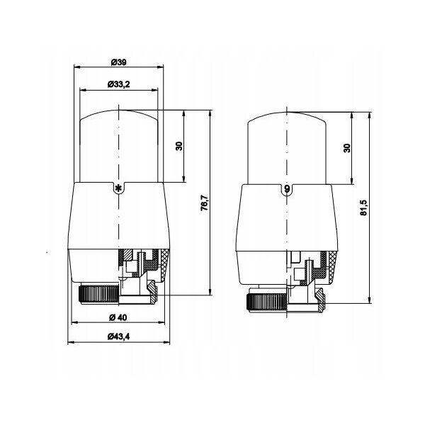 Vario Term θερμοστατική κεφαλή Prestige GHe.01-06C M28x1.5 λευκή 000M641A006
