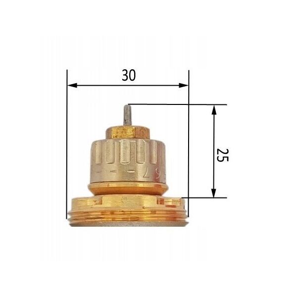 Vario Term θερμοστατική κεφαλή Prestige GS.03-24C M30x1.5 μαύρο ματ 000M637A024