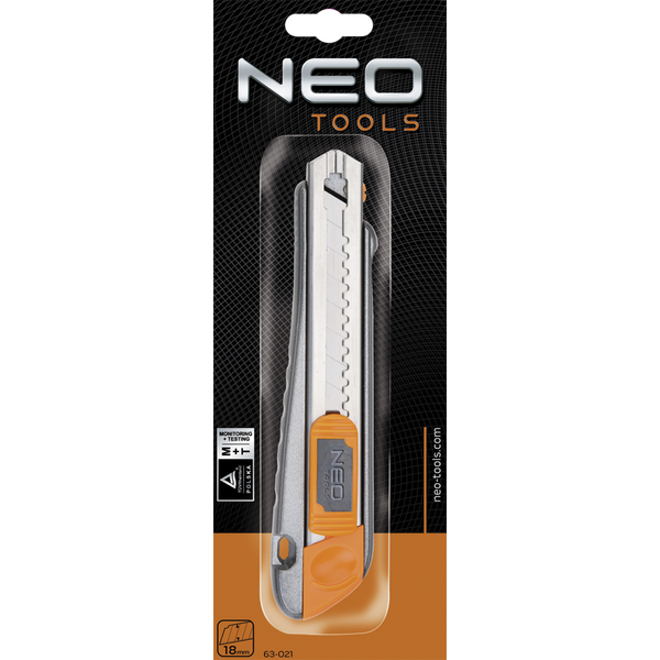 Neo Nóż z ostrzem łamanym 18mm metalowy korpus (63-021)