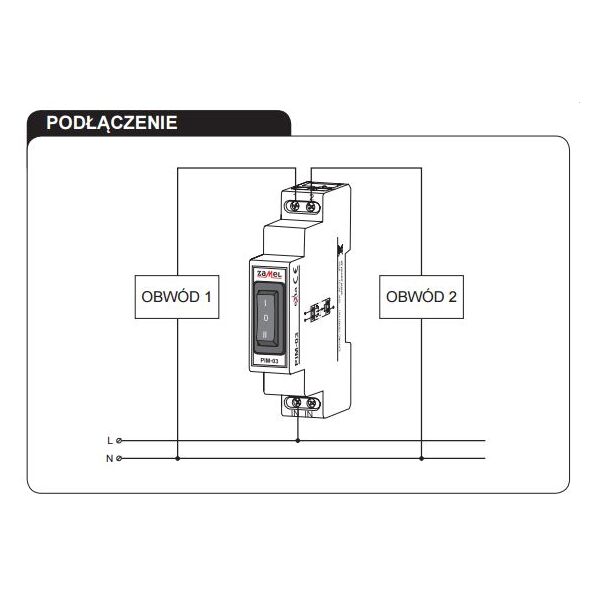 Zamel Przełącznik instalacyjny I-0-II 230V PIM-03