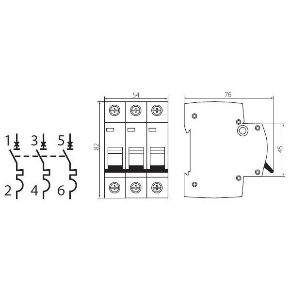 Kanlux Wyłącznik nadprądowy 3P B 16A AC (23149)