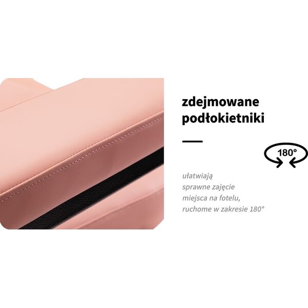 Activeshop Elektryczny fotel kosmetyczny SILLON CLASSIC 3 silniki różowo czarny