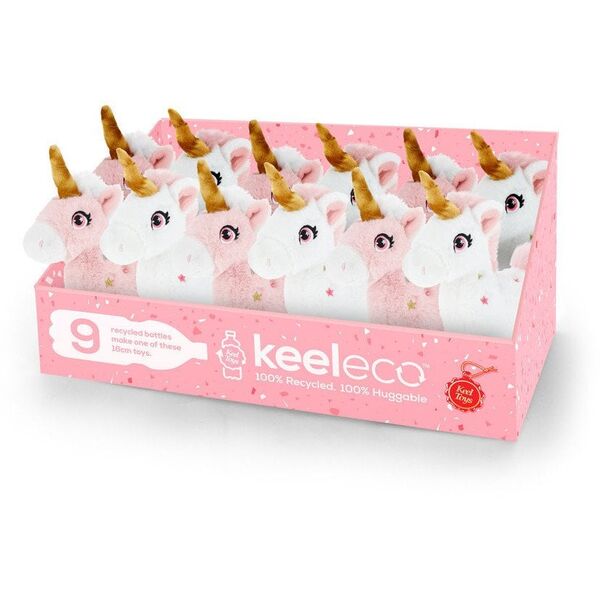 KEEL TOYS KEEL TOYS Standing pink unicorn assort 16cm, SE3063