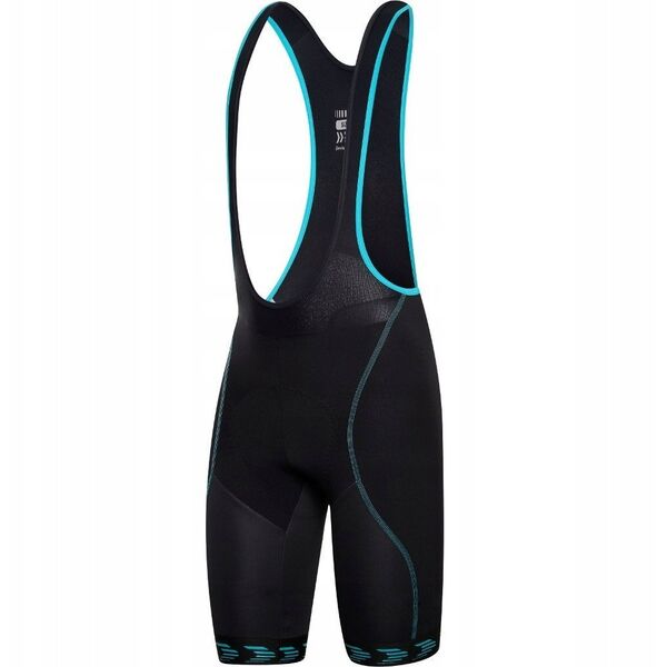Ποδηλατικό σορτς RH+ Shark BLACK-WATER GREEN - XL