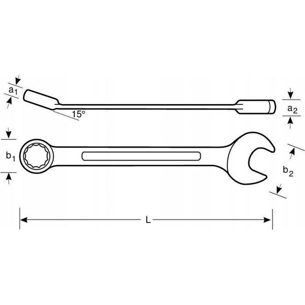 Bahco KLUCZ PŁASKO-OCZKOWY 24MM ODSADZONY BAHCO